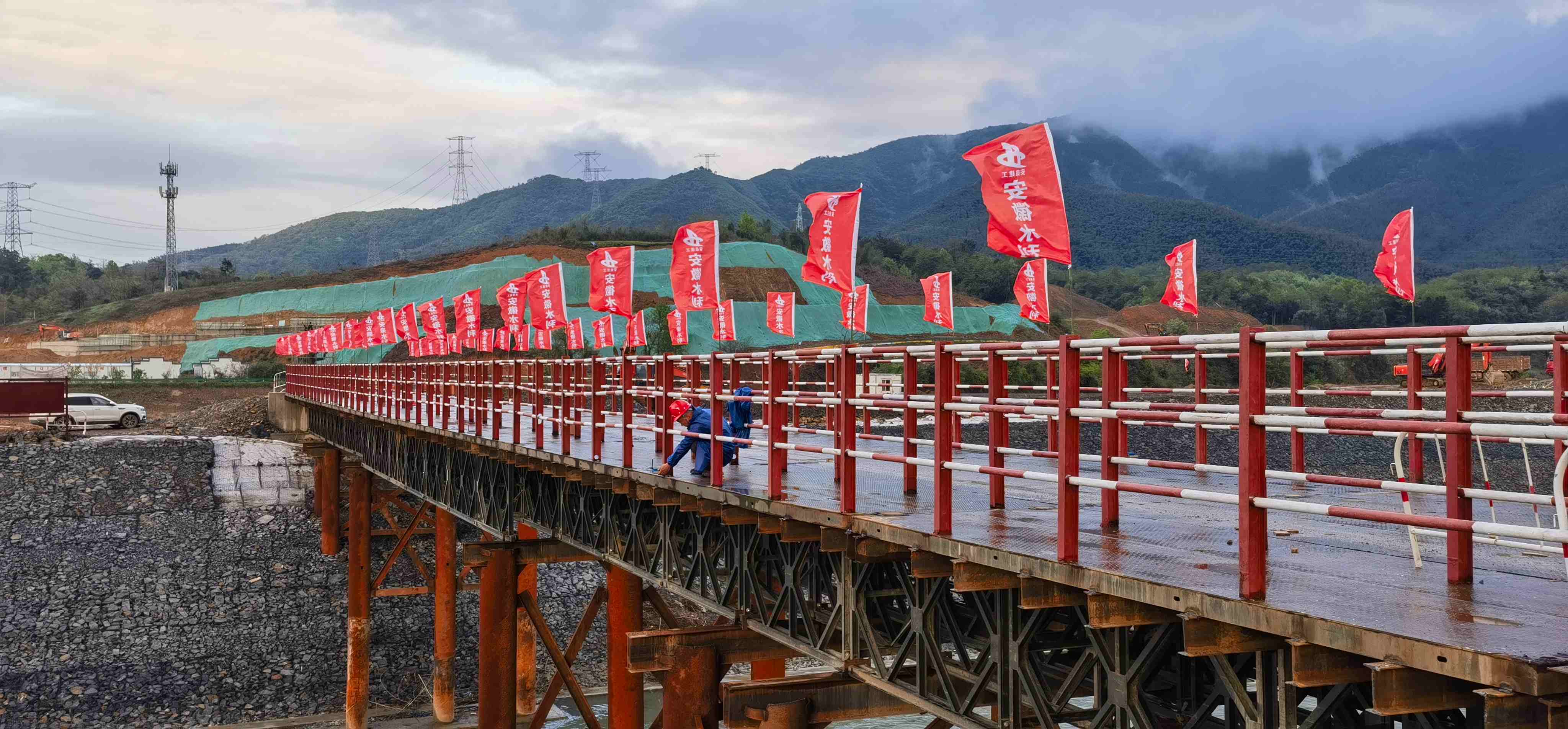 安徽建工凤凰山水库钢边桥监测